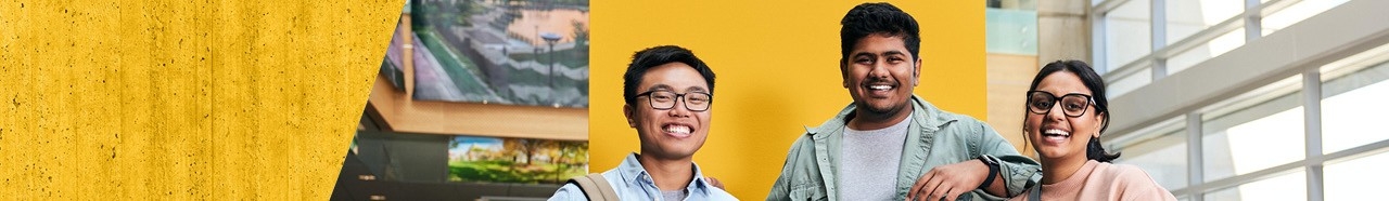 Smiling students posing