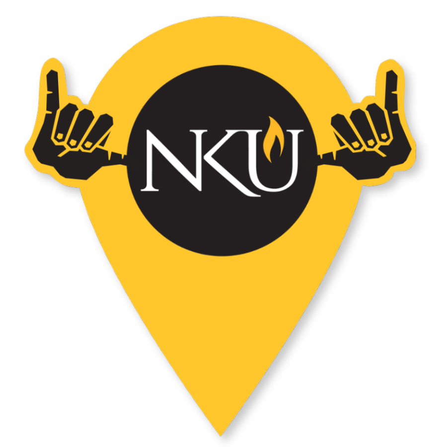 nku logo with norse up hands